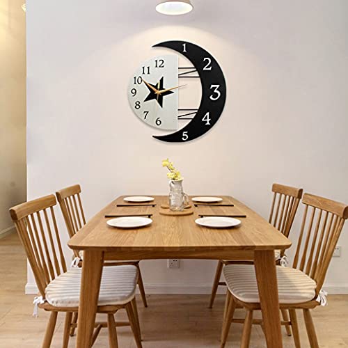 Wood Wall Clock Silent Animals Cartoon Cute Wall Clock for Kids Rooms Kids Wall Watch (Size : 39cm40cm)