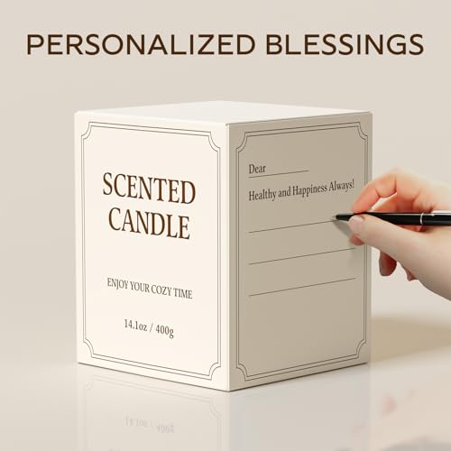 CHILLFLAME Candles for Women, 14.1 oz Scented Candles for Home, 2 Wicks Blended Scents Birthday Candles Gifts for Mom, Wife, Teachter, Girlfriend (Rose+Cherry Blossom+Peach)