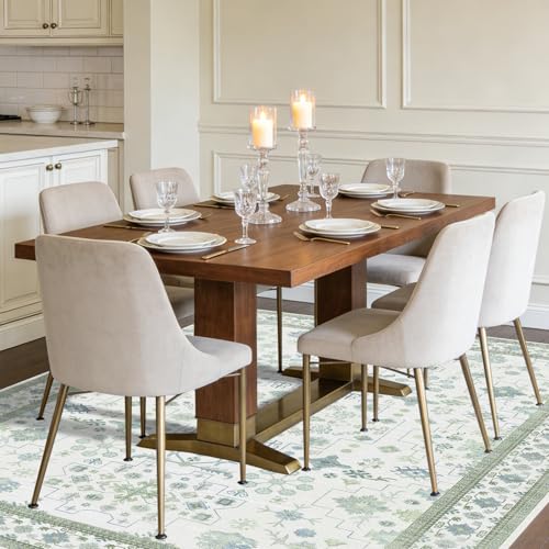 8x10 Washable Area Rugs for Living Room (Pale Sage Misty Blue)
