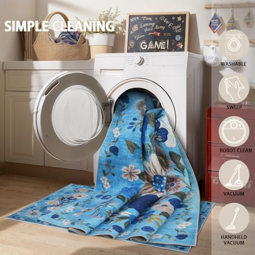 Floral Area Rugs 10x14 for Living Room Large Rug for Bedroom