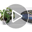 VIKMARI Black Wall Clock 12 Inch Round Silent Non-Ticking Quartz Battery Operated Wall Clocks Glass Night Sky Pattern Decorative Arabic Numerial Clock for Kitchen Living Room Dining Room and Bedroom