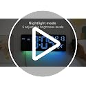 16.5" Digital Clock Large Display with Remote Control, 6-Color Night Light Digital Wall Clock with Dual Alarms, Temperature, Auto DST Large Digital Clock for Living Room, Bedroom, Desk, Mounted, Gift