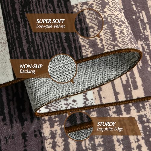 Large Area Rugs, Modern Geometric Patchwork Floor Decor Rockwood Collection