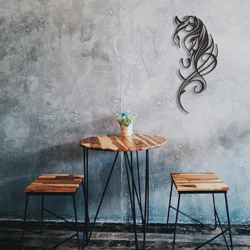 Aimery Metal Horse Wall Decor - Line Art Pictures for Home - Dynamic Sculptures for Bedroom, Bathroom, Living Room