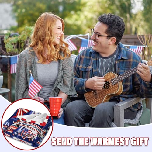 250th Anniversary Decoration, 250th America Birthday Blanket 50"X60", 250 Years Patriotic Throw Blankets for Sofa Couch Room Bed, 1776-2026 Flag Commemorative Independence Gift