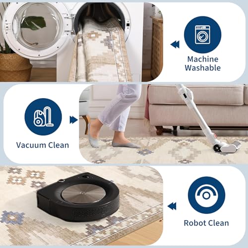 GarveeHome 8x10 Washable Area Rug for Living Room Non Slip Bedroom Rugs
