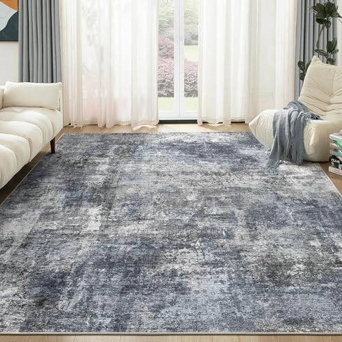 Washable 6x9 Area Rugs for Living Room: Abstract Modern Home Decor Rug