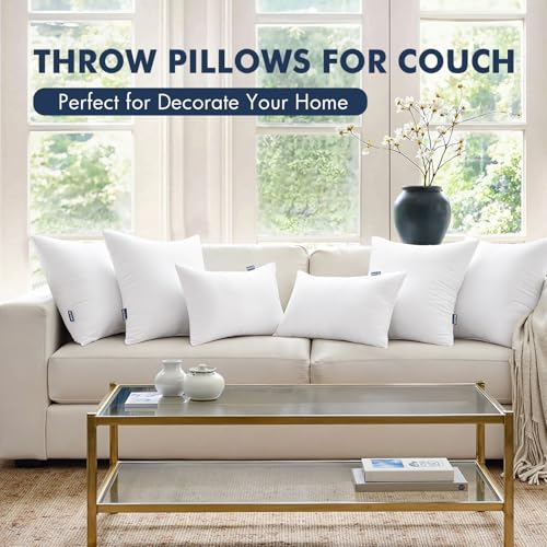 MIULEE 18x18 Inch Pack of 2 Throw Pillow Inserts 100% Virgin Fiber Filling Bundle Navy Blue Velvet Throw Pillow Covers Decorative for Livingroom Bedroom Sofa Couch Bed