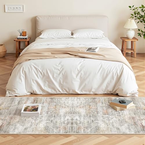 2x6 Runner Rug Non Slip,Washable Hallway Runner Rug,Green