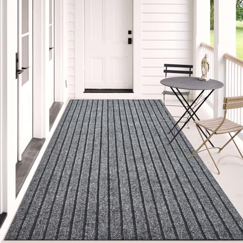 Outdoor/Indoor 2ft x 6ft Runner Rug, Hallway Custom Sizes Non-Slip Rubber Backing Area Runner Rugs Waterproof Carpet Rugs for Kitchen Entryway Balcony Garage Stair Laundry