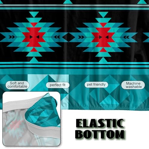 Western Aztec Futon Slipcover Aesthetic Armless Sofa Cover Washable Couch Slipcover Modern Home Decor Couch Covers for Sofa Furniture Protector