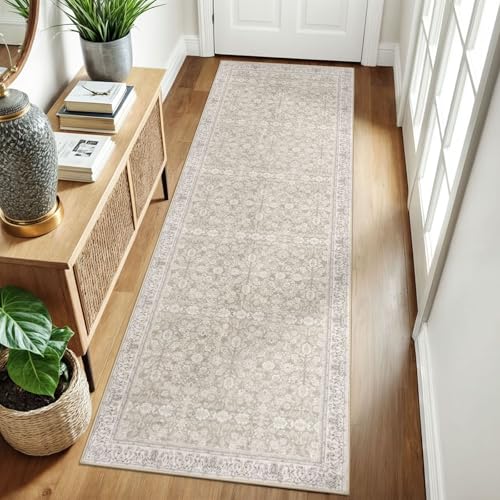2.6x8 Washable Runner Rug, Non Slip Area Rug for Hallway Kitchen