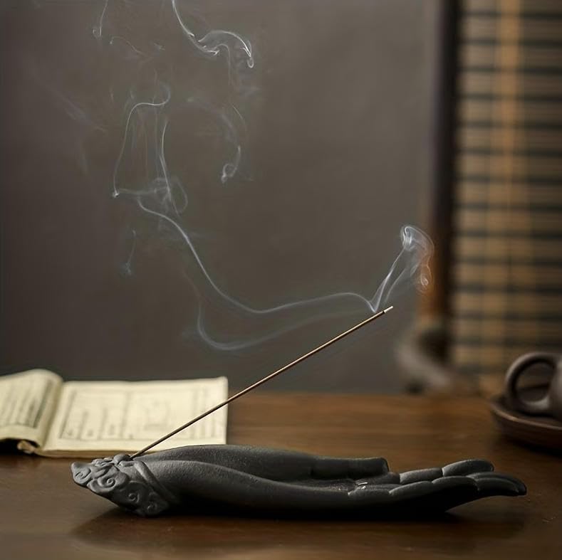 Incent Holder for Sticks,Incense Buddha Incense Holder,Premium Incense Holder Hand Incense Holdersafely Holds Burning Incense Sticks,for Zen Home Decor & Spiritual Wellness