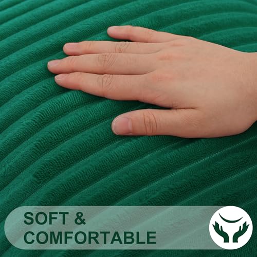 Simmore Christmas Soft Green Flannel Throw Pillow Covers 12X20 Set of 2