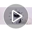 Crosstime Bathroom Wall Clock Modern Style Waterproof Glass Clock for Bathroom, Shower, Pool Decor - 8 Inch,Toilet Paper in Little Funny Otter's Hand Animal Theme