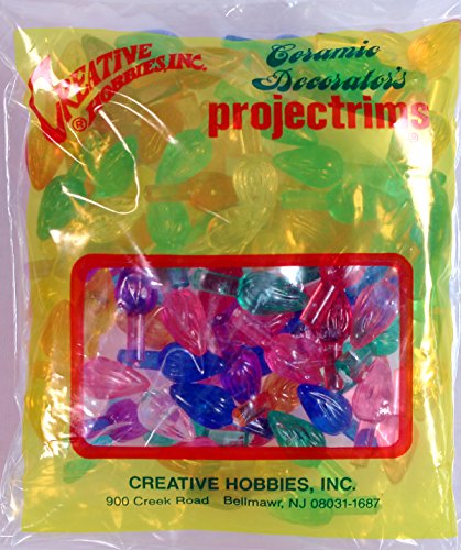 Creative Hobbies Ceramic Christmas Tree Replacement Lights, Medium Twist Light Ornaments, Multi Colors, 144 Piece Pack