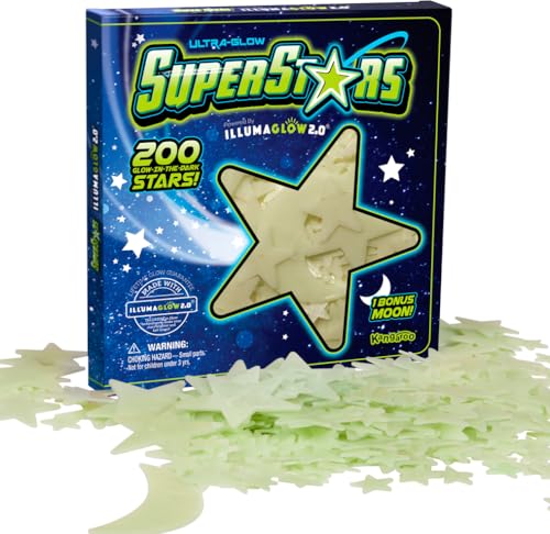 Glow in The Dark Stars - Includes Installation Material and Star map, 200 Glowstars, Only Glow Stars Powered by Our Trademarked Illumaglow2.0