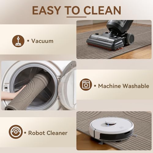 Kitchen Mats for Floor, Kitchen Rugs Non Slip, 17x30 Brown