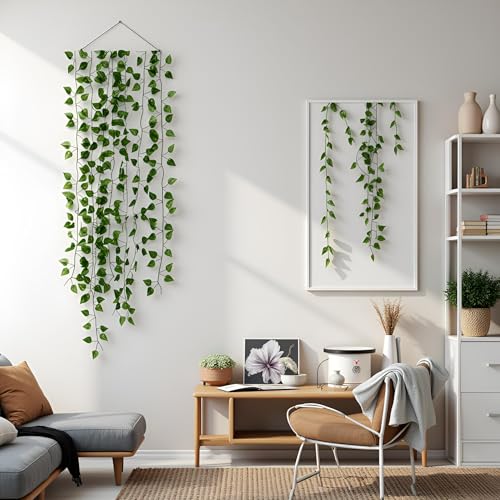 270 Feet 36 Pack Fake Greenery Hanging Garland, Artificial Ivy Leaf Plants, Vine Leaves, Flowers Foliage for Bedroom Garden Wall Decor