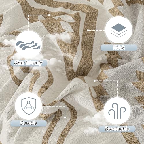 MYSKY HOME Couch Cover for Sectional Sofa Set for Dog Cat Pets Couch Cover 3 Seat Sofa Chenille Boho Geometric Furniture Sofa Cover Washable Couch Protector Multi-Use Couch Covers Blanket,71" X134"