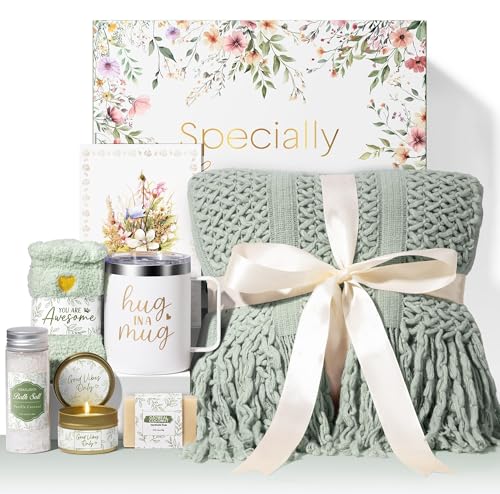 Self Care Gifts for Women Get Well Soon Gifts, Birthday Gifts for Women Care Package, Sympathy Gift Baskets Spa Gifts Set, Christmas Thinking of You Inspirational Gifts for Mom Her Friend Sister Wife