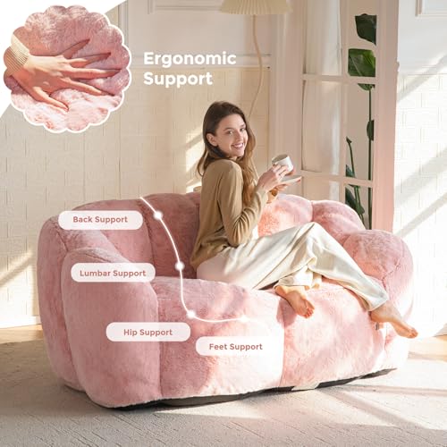 MAXYOYO Bean Bag Chair for Adults, Floral Shaped Bean Bag Sofa