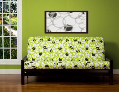 Full Circle Green Futon Cover Fabric (Removable futon Cover Fabric only. Futon Frame and futon Mattress Sold Separately) -Ottoman