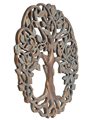 Old River Outdoors Tree of Life Wall Plaque 11 5/8 Inches Decorative Celtic Garden Art Sculpture for Living Room