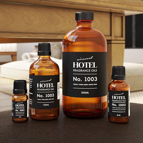 AirScent Hotel Diffuser Oil No. 1003 - Vanilla Warm Amber Musk - 10 mL | Asian Garden Hotel Scent - Premium Fragrance Oil for Ultrasonic and Waterless Diffusers and Crafting - .34 fl oz Bottle