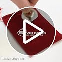 Bevin Bells Believe Sleigh Bells Ornament (3-Pack) | 1.5" Made of Steel | Hanging Bells with a Red Satin Believe Ribbon & Red Velvet Bag | Great Tone | Xmas Gift or Stocking Stuffer | Made in USA