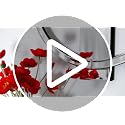 SHYFOY Wall Clock Decorative Large Clock Living Room Decor - 23" Big Clocks All Mirror Glass Finish, Modern Clock for Wall Round Wall Decor for Office Bedroom Fireplace