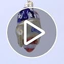 Old World Christmas God Bless America Heart Glass Blown Ornament for Christmas Tree, Handcrafted Holiday Decoration, Heart Collection