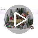 30Pcs Mini Christmas Tree Decor, Artificial Christmas Tree 5 Sizes,Mini Sisal Snow Frost Trees with Wooden Base for Christmas Decor Christmas Party Home Table Craft Decorations (A-Green/Silver)