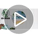 TAHEAT 14 Inch Summer Palm Trees Wall Clock Tropical Hawaiian Seashore Clocks, Silent Non Ticking Easy to Read Wall Clock for Kitchen/Bedroom/Living Room