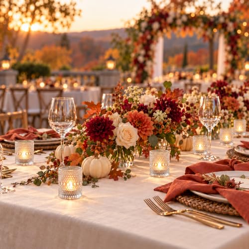 36 Pack Votive Candle Holders, Clear Tealight Candle Holder for Centerpiece