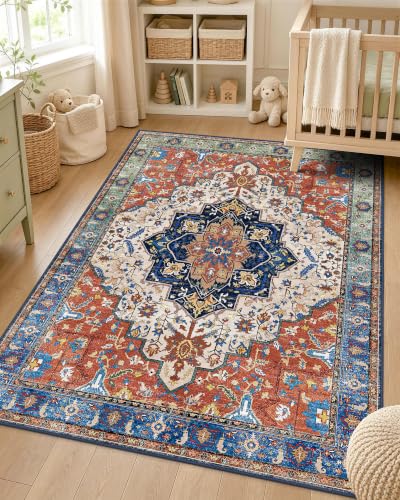 OLANLY 3x4 Washable Accent Rug, Soft Non Slip Carpet for Entryway Bedside