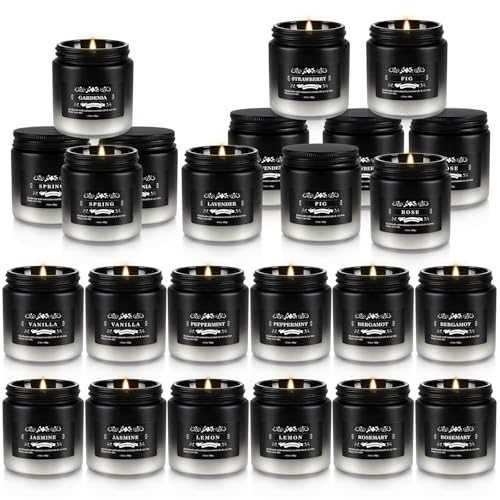 YOROXRG 24 Pack Scented Candles with Added Natural Essential Oils, 3.5oz, Suitable for Various Festivals, Parties, Yoga, and Home Scened