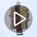 Old World Christmas Gone Camping Glass Blown Ornament for Christmas Tree, Handcrafted Holiday Decoration, Camping Collection