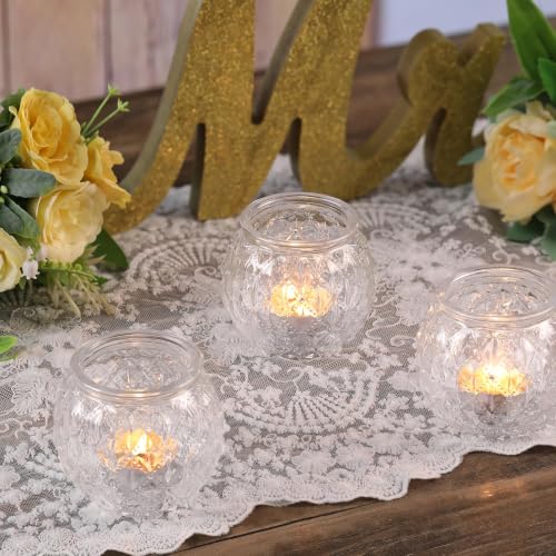 20 Pcs Clear Votive Candle Holder2.95"x2.56" Tea Light Candle Holder