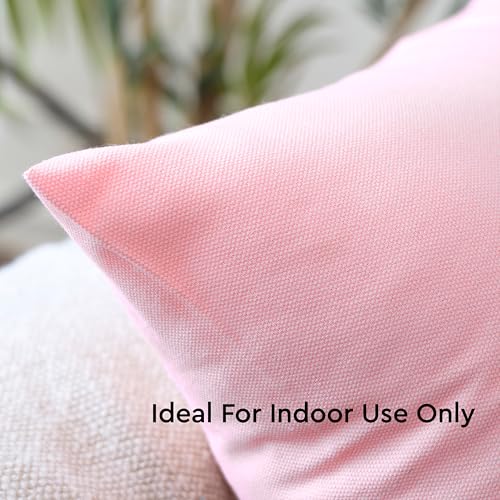 Encasa XO Throw Pillow Covers, Cotton, No Inserts 18"x18"