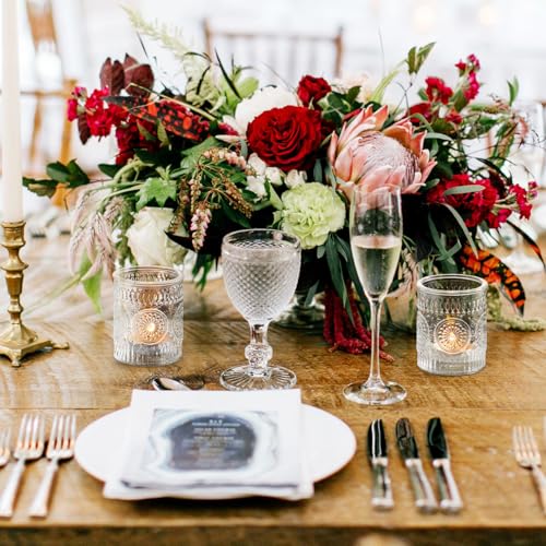 30 Pcs Clear Votive Candle Holders for Wedding, Glass Tea Lights Holder,