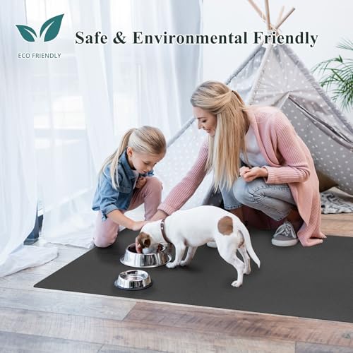 Hallway Runner Rug for Kitchen, Leather-Look Waterproof Floor Mat