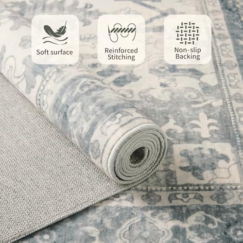 2x5 Washable Runner, Non Slip Boho Hallway & Kitchen Entry Rug