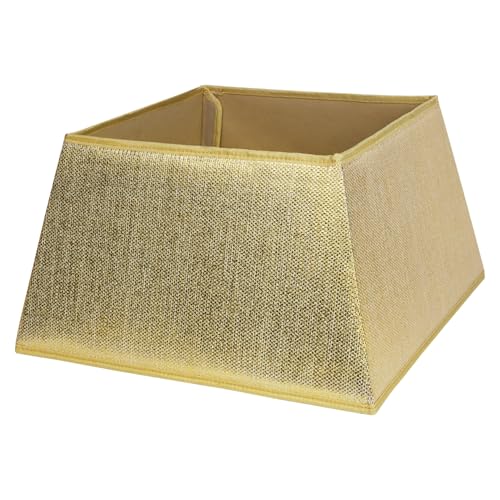 Blissun Fabric Christmas Tree Collar, Square Shiny Tree Ring, Willow Christmas Tree Skirt for Christmas Tree Decorations (Shiny Gold)