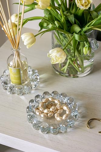 Home Collection Original Clear Glass Large Bubble Candle Dish