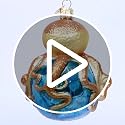 Old World Christmas Ornaments: Sea and Water Animals Glass Blown Ornaments for Christmas Tree, Octopus