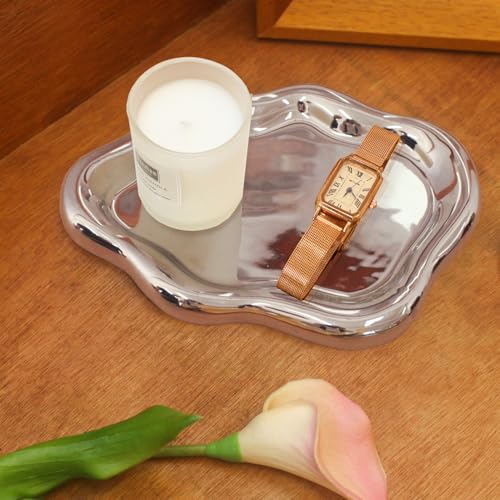 Ceramic Cloud Jewelry Tray Trinket Dish Key Bowl Nightstand Decor