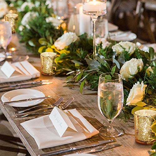 24 Pcs Gold Tea Lights Candles Holders for Wedding Centerpieces