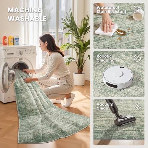 8x10 Area Rugs for Living Room, Non Slip Backing Washable Rug