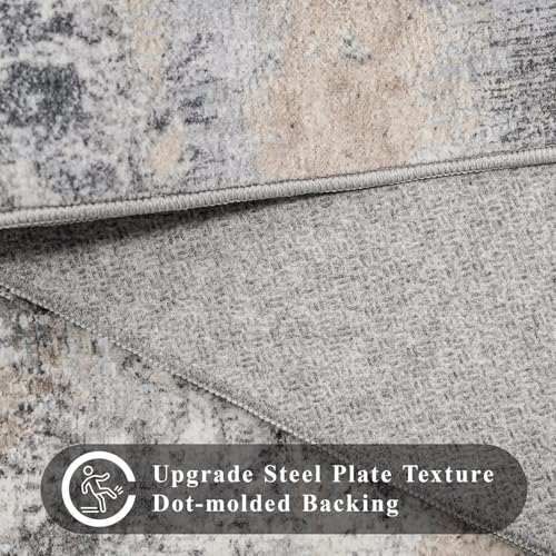 4x4 Rug Square Washable: Non Slip Abstarct Entryway Area Rugs